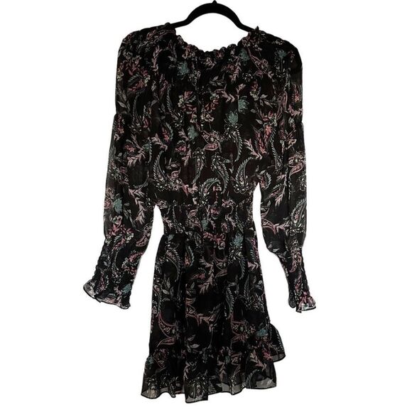 Misa Los Angeles Marin Dress In Enchanted Paisley Print Black - Picture 6 of 8